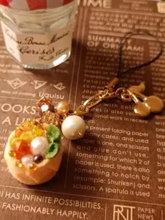 フェイクスイーツストラップ　❦レモネードクリームケーキ❦