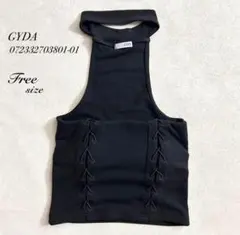 ⭐︎ジェイダ レースアップデザインチョーカーベアTOPS ブラック　FREE