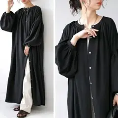 値下げ【美品】✨️antiqua✨️ボリュームスリーブワンピース ￥5940→