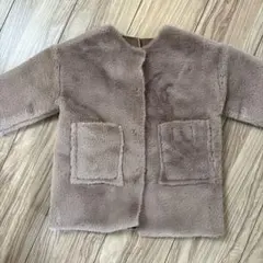 薄茶色フリースアウター 100cm