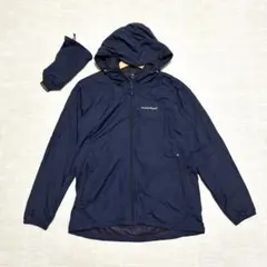 【美品】モンベル ライトシェルパーカー ネイビー Sサイズ