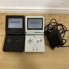 散*郎様 ゲームボーイアドバンスSPセット (ブラック、シルバー、充電器1つ)