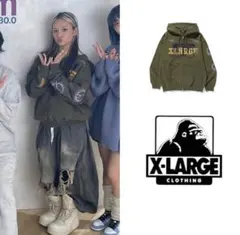 【YURI着用/新品】X-LARGE HANA ジップアップ パーカー S