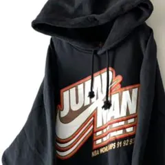 エアジョーダンJUMP MAN プルオーバーパーカー 2XL ブラック 黒 古着