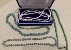 【黒真珠】ブラックパール 翡翠 ネックレス 他 5本セット