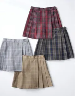 ユニクロ チェックミニスコート 女の子 120cm