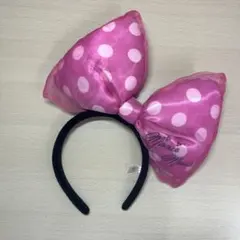 【美品】ディズニーカチューシャ　ミニー　ドットリボン　人気