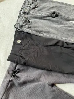 【まとめ売り】ボトムス 3点セット　グローバルワーク 他 130cm グレー