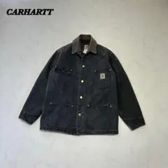 80s usa製 carharttカーハートミシガンチョアコートフェードブラック 80s usa製 carharttカーハートミシガンチョアコートフェードブラック
