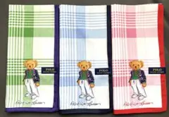 Ralph Lauren ポロラルフローレン　ポロベア　ハンカチ 3枚　新品