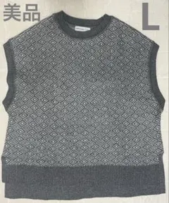 しまむら　season reason 北欧　ベスト　ゆったり　L コラボ　美品