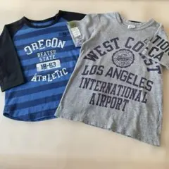 130男の子　Tシャツ2枚　半袖　七分　ジャンクストア GITA アメカジのサムネイル