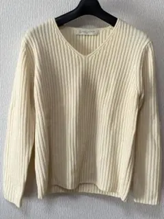 BEAUTY&YOUTH Vネックセーター アイボリー