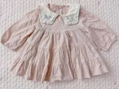 刺繍襟 ティアード チュニック 90cm しまむら　女の子　秋服