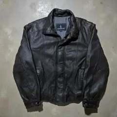 マベ様専用レザーA2ブラックスウィングトップスタンドカラー短丈本革ハイネックブル