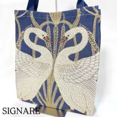 【SIGNARE】シグナーレ トートバッグ 肩がけ 動物 鳥 ジャガード 希少