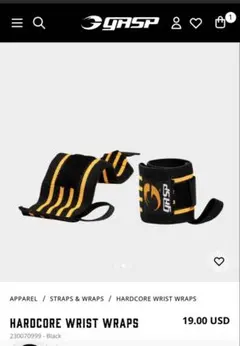 GASP HARDCORE WRIST WRAPS ブラック