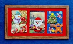押し絵、タペストリー、額　「X'mas」