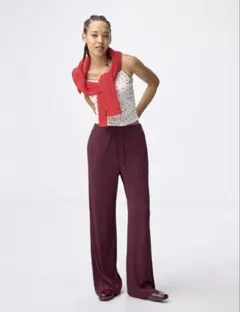 GU★ リブプルオンパンツ+EC(丈長め78.0cm)