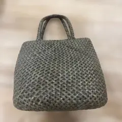 銀座ヨシノヤメッシュレザーバッグ編み込みハンドバッグ