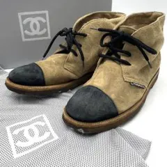 CHANEL ショートブーツ　チャッカブーツ　スウェード　23cm相当