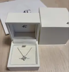 4℃ ネックレス　美品　袋付　クリスマス　エターナルシルバー　即出荷可能