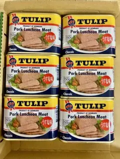 TULIP ポークランチョンミート うす塩味 250g 6缶セットのサムネイル