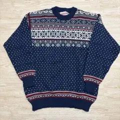 80's norwear ノルディック柄 ニットセーター 古着　ヴィンテージ