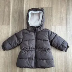 H&M ブラウン 中綿コート フード付き 耳付き