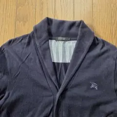 バーバリー ブラックレーベル ショールカラー カーディガン ネイビー