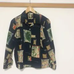 柄シャツ 総柄 古着 レトロ