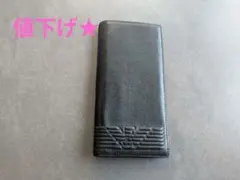 EMPORIO ARMANI 長財布 ブラック レザーのサムネイル