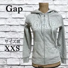 P98 ギャップ パーカー フーディー フルジップ ビッグロゴ 裏ボア 灰色