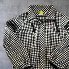 adidas neoジップアップギンガムチェックジャケット　M