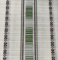 昭和レトロ　ストライプ 小花柄生地　約91.5x214.5cm