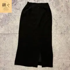 vintage 90s 00s ロング丈 タイトスカート ブラック シンプル　M
