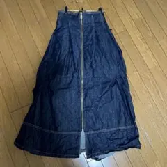 earth music&ecology フロントZIPデニムスカート