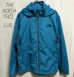 ザノースフェイス　刺繍　ナイロンジャケット　L XL 水色　ブルー　美品