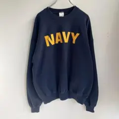 US製 soffe プリントスウェット NAVYスウェット ヴィンテージ 古着のサムネイル