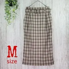 【ローリーズファーム】タイトスカート ロング チェック フェミニン カジュアル