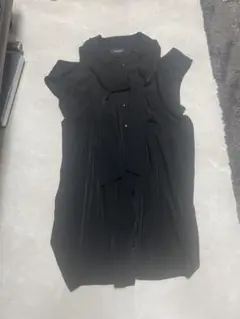 SISTEMATIC 黒 半袖シャツワンピ