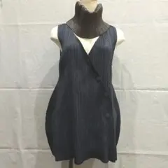 [341]PLEATS PLEASE ベスト ジレ スヌード付 イッセイミヤケ