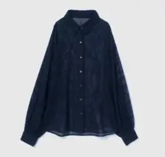 シールームリンCotton Mesh ルーズシャツ　チャコール