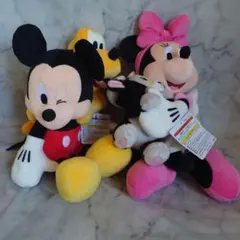 Disney　ミッキー&プルート　ミニー&フィガロ　ぬいぐるみセット