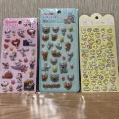 スヌーピー ぷくぷくシール 3シートセット