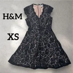H&M ブラックレース　オケージョンドレス　お呼ばれ　XS