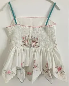 美品★グレースコンチネンタル★手刺繍コットンキャミ★90年代★レース★刺繍のサムネイル