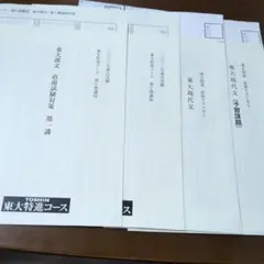 東大特進コース 東大現代文 東大漢文 直前テストゼミ 東進