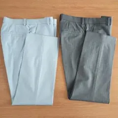 UNIQLO スマートアンクルパンツL 2点セット(ブルー・グレー)