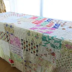 カンバディア パッチワーク マルチクロス　アジアン　一点物　おしゃれ　M255